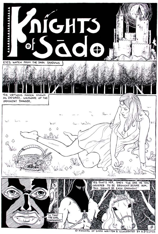 Knights of Sado comic art page 1