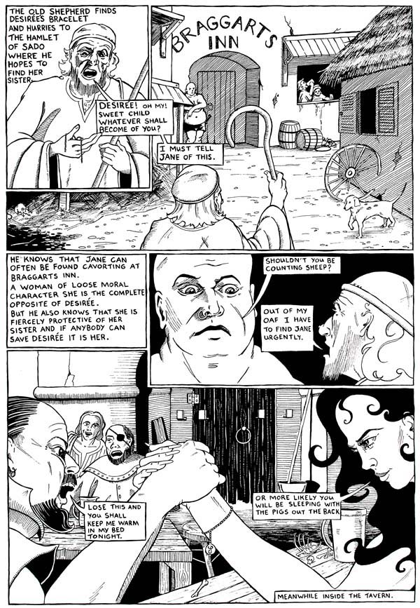 Knights of Sado comic art page 4
