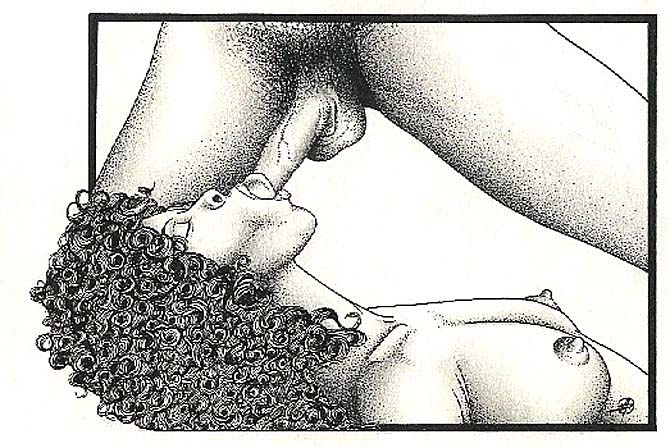 blowjob - Erotic Art New Zealand hardcore felatio drawing