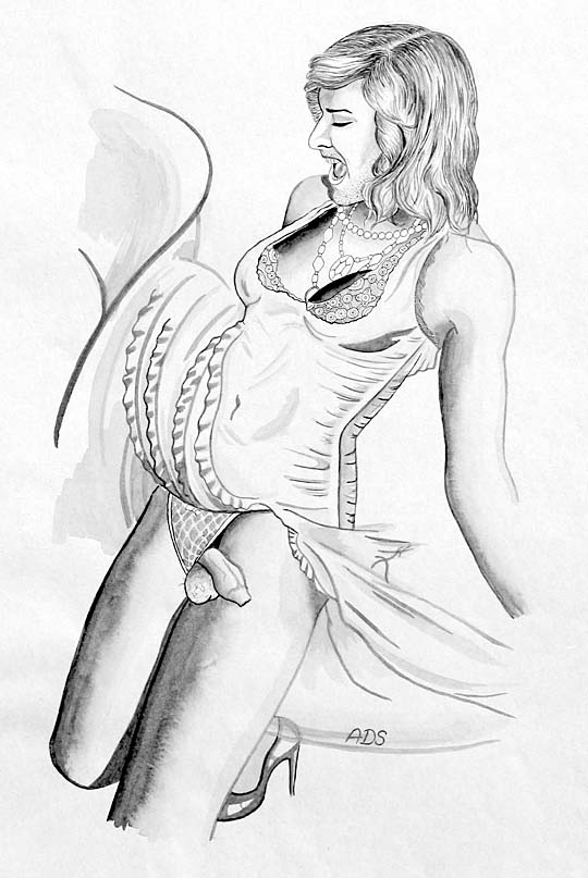 Shemale Erotic Pencil Drawings